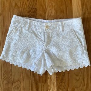Lilly Pulitzer Size 0 Walsh White Eyelet Short